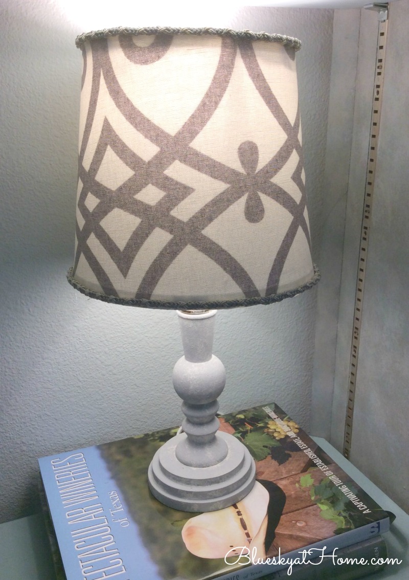 lighted fabric covered lamp
