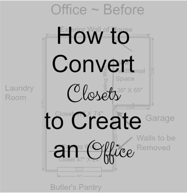 How to Create an Office. Come with me on the journey to create an efficient and pretty office from 2 existing closets.