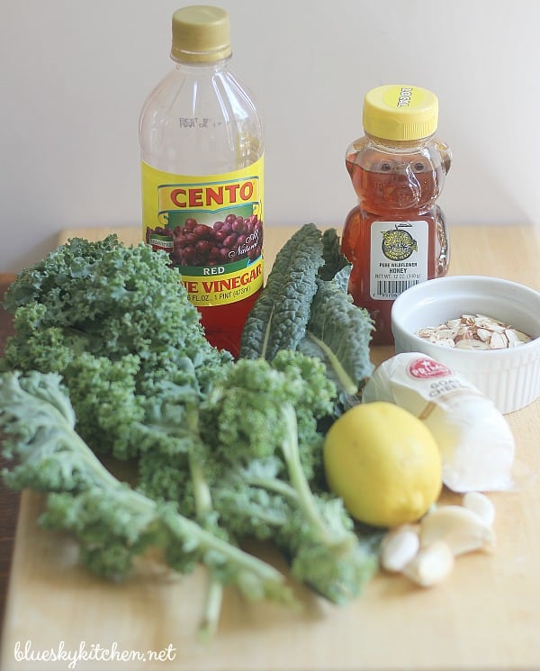 Kale Salad ingredients