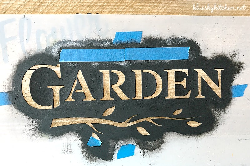 How to Make a Flower Garden Sign for under $10. Some wood, a stencil, paint and a few supplies creates a nice addition to your backyard, patio or garden.