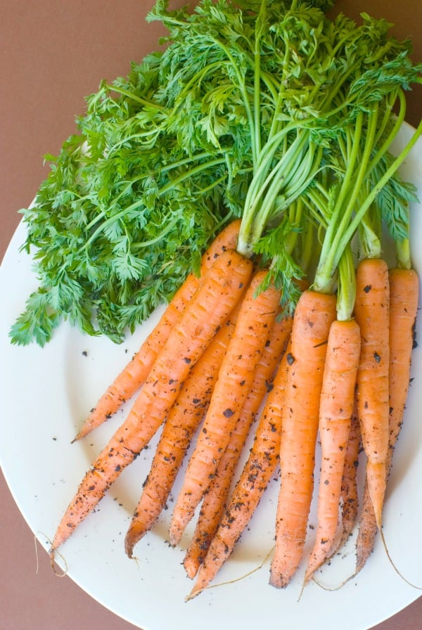 Baby Carrot Salad with Maché, Yogurt and Thai Chile Vinaigrette