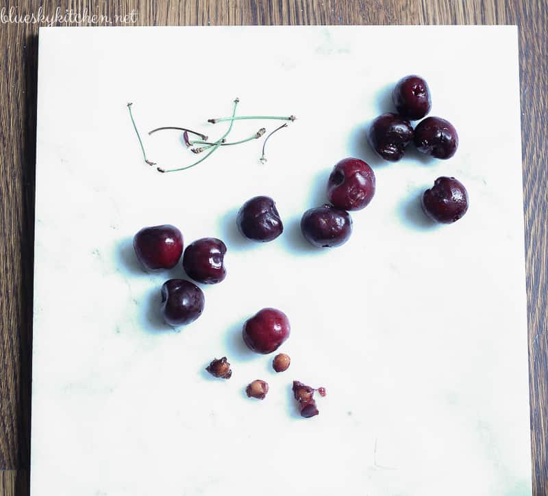Orange~Basil Cherries with Ricotta. With cherries in season for a few weeks, now is the time to make this delicious and not too sweet cherry dessert.
