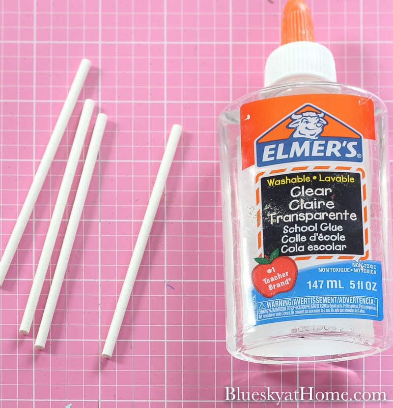 Elmer's glue and popsicle sticks