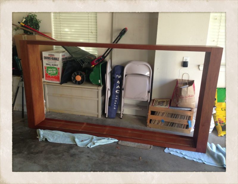 vintage bookcase before painting