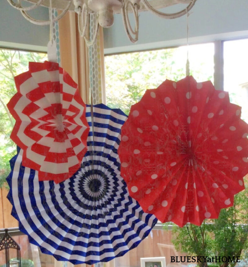 pinwheels on light