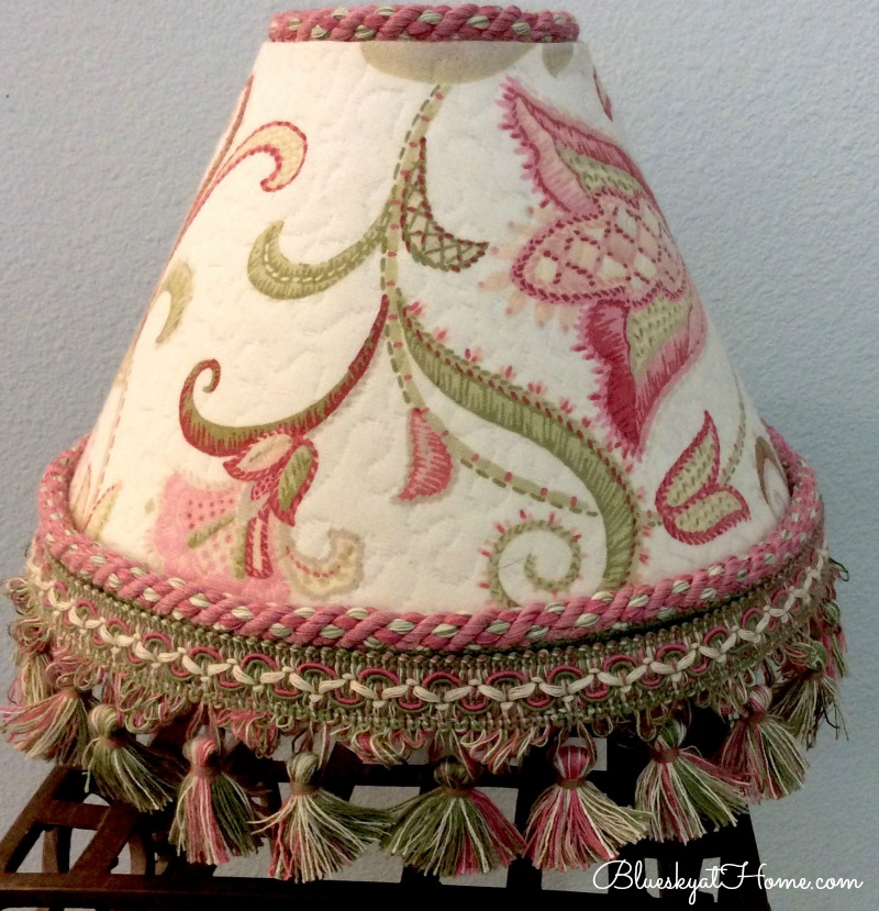 fabric covered lamp shade