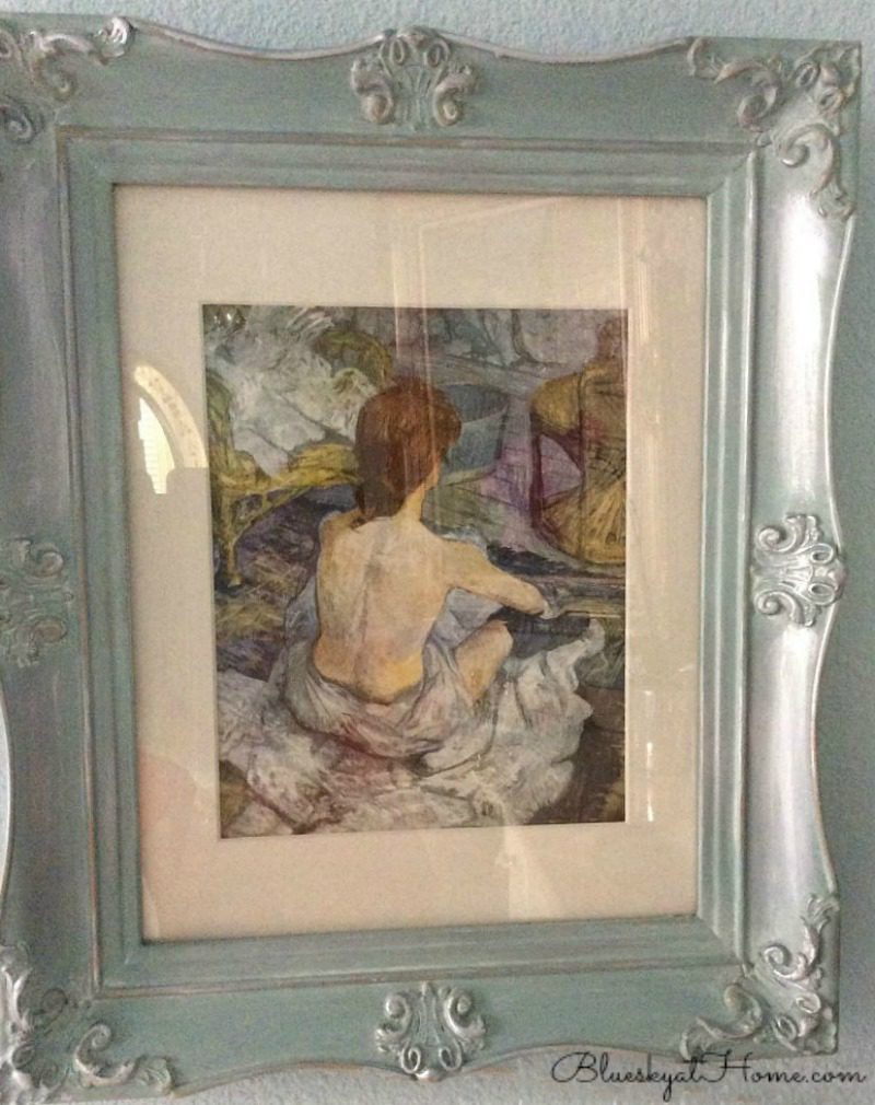 woman in bath framed picture
