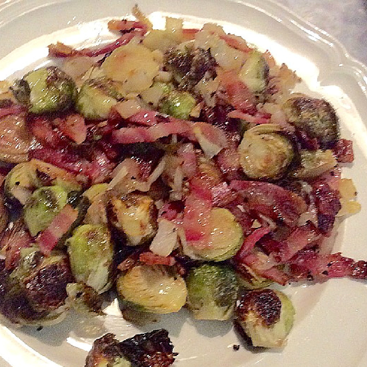 Easy Roasted Brussels Sprouts with Pancetta Bluesky at Home