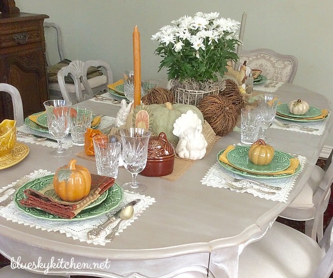 Setting my Thanksgiving table