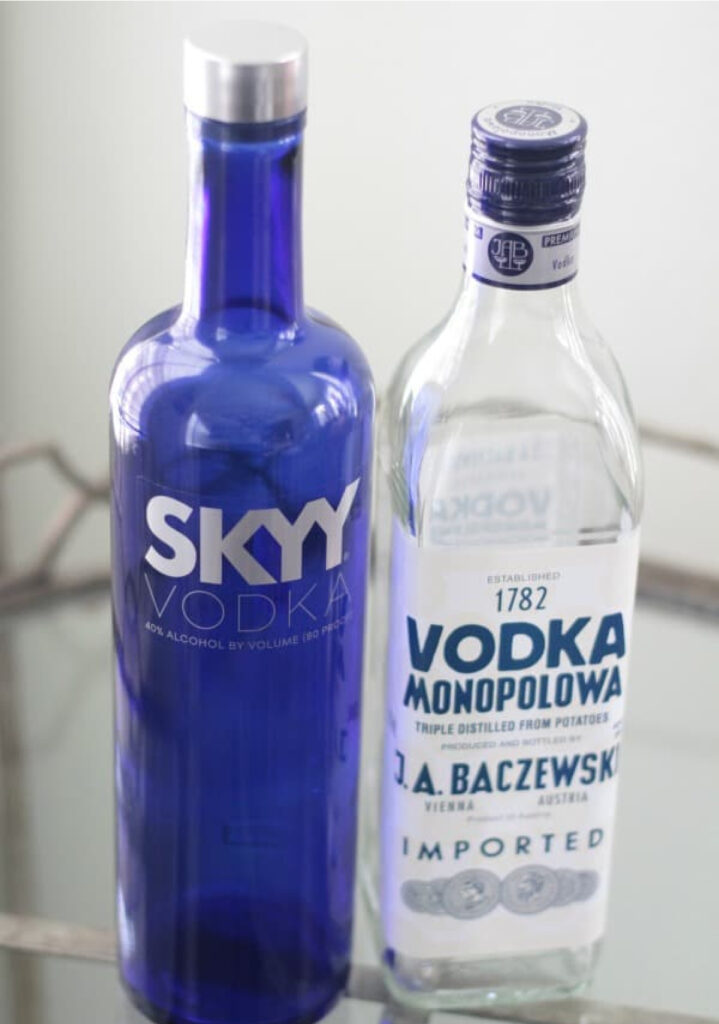 bottles of vodka