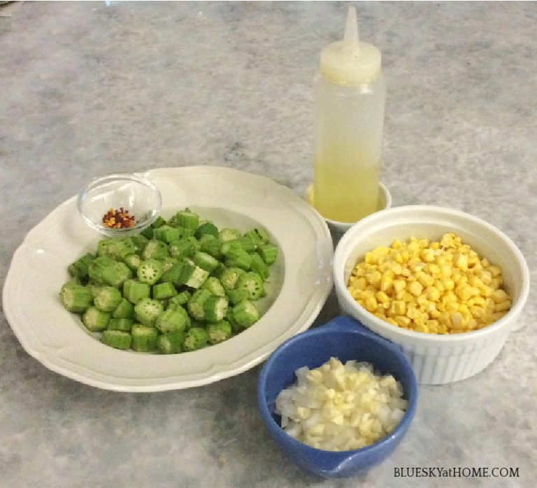 Easy Skillet Sautéed Corn and Okra - Bluesky at Home