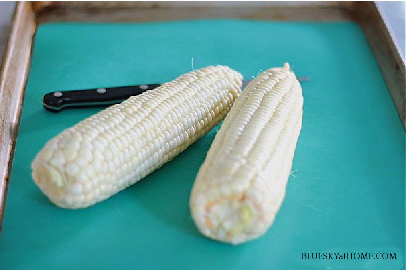 cleaned corn cobs