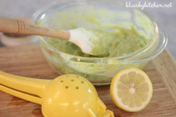 making avocado cream sauce