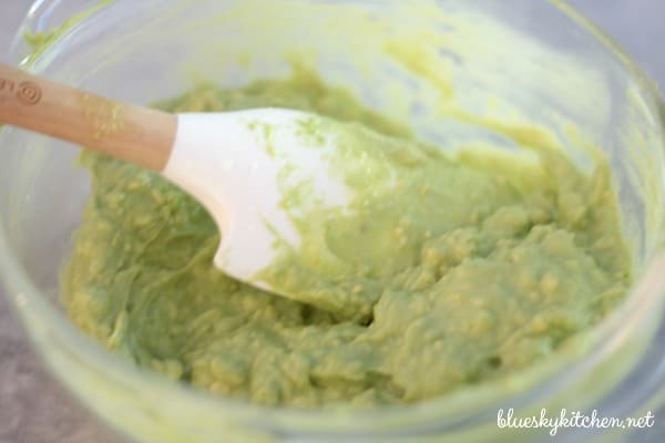 making avocado sauce