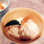 bowl of the best peach ice cream