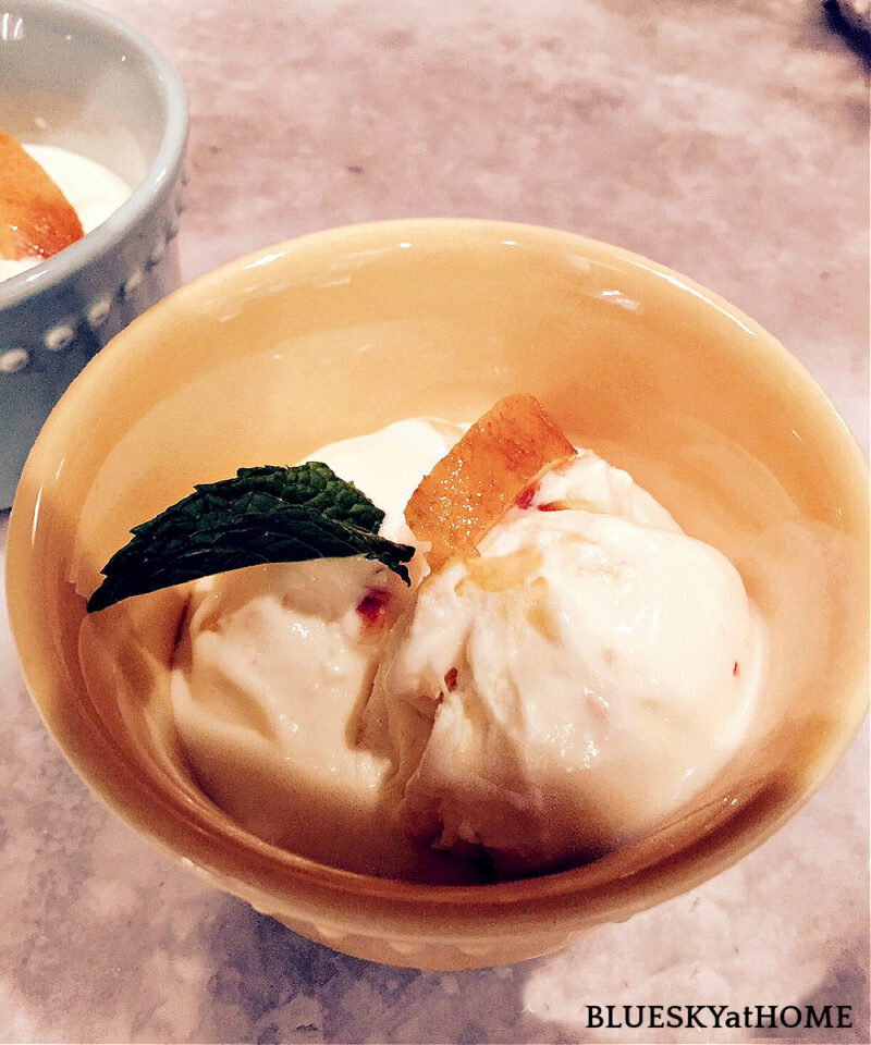 bowl of the best peach ice cream