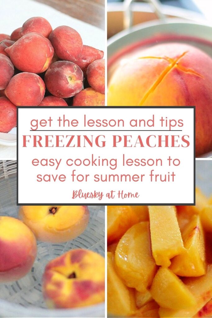 how to freeze peaches graphic