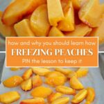 how to freeze peaches graphic