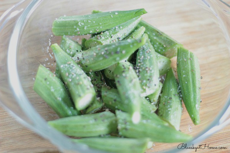 trimmed okra