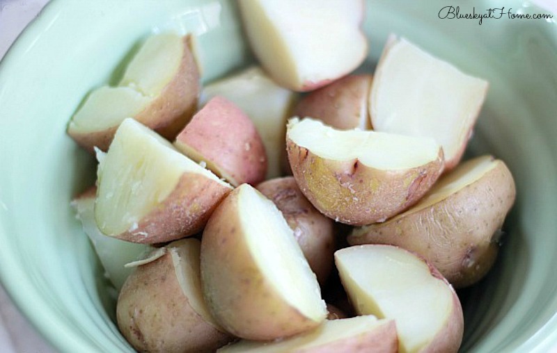 making potato salad