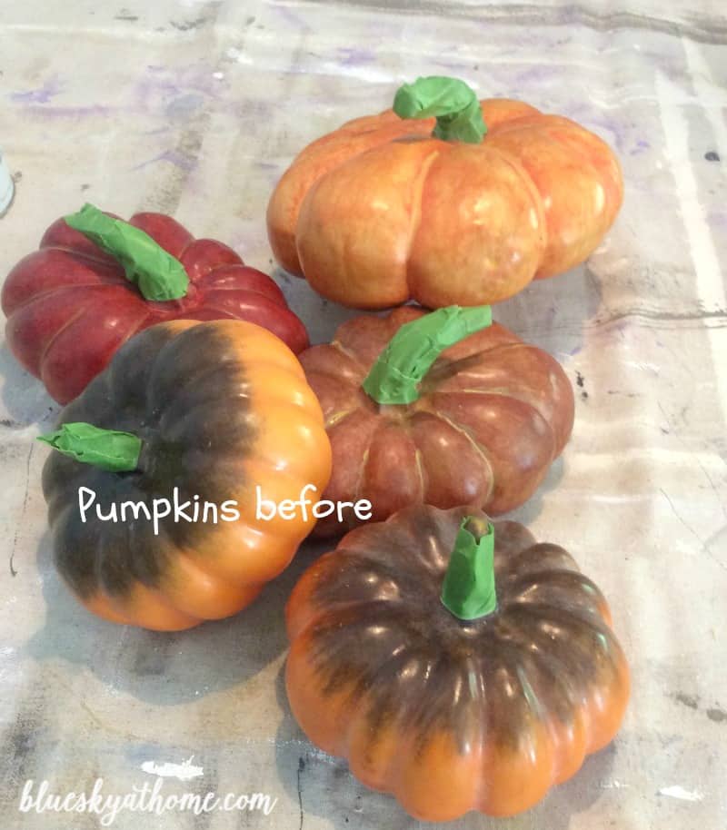 How to Chalk Paint Pumpkins to Fit Your Fall Decor. Easy project to transform pumpkins into ones that match your fall decor. BlueskyatHome.com