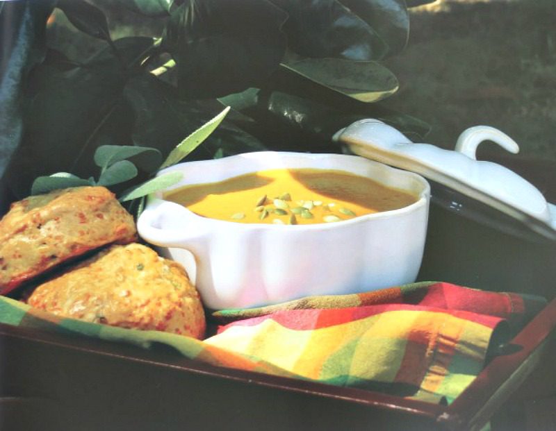 Pumpkin soup in cookbook