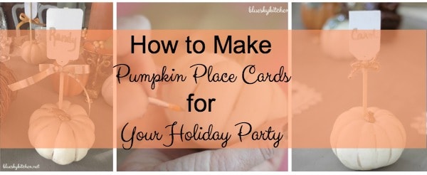 How to Make Pumpkin Place Cards for Your Holiday Table. This easy project using the HomeRight Spray Shelter will enhance your table impress your guests.