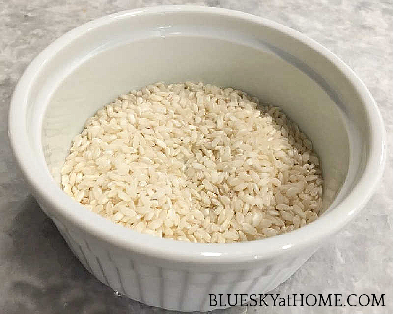 bowl of aborio rice