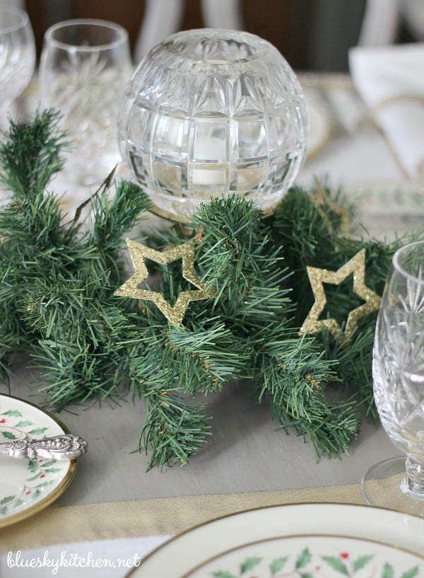 Silver and Gold Tablescape Shines for the Holidays