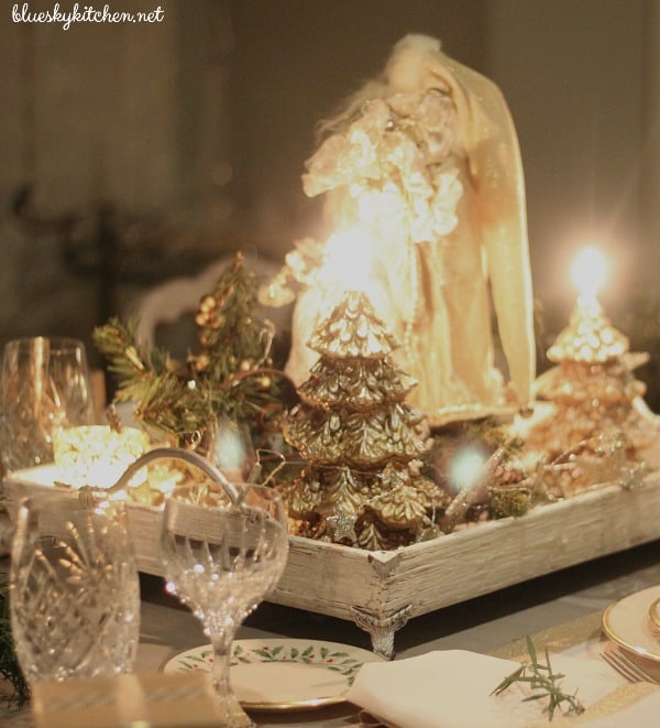 Silver and Gold Tablescape Shines for the Holidays