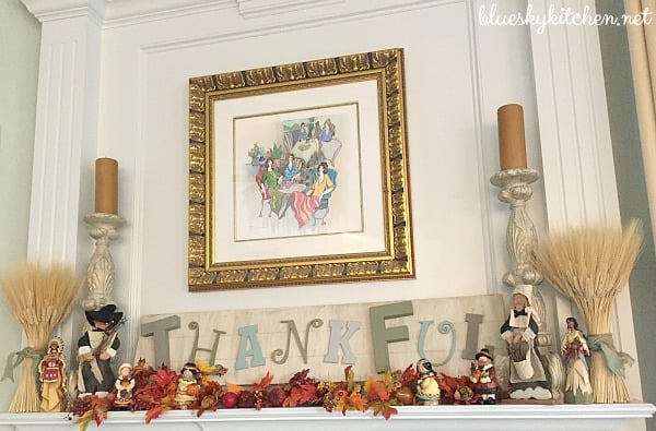 How I Decorated Our House to Enjoy for Thanksgiving. Sharing our Thanksgiving vignettes of turkeys, pilgrims, and pumpkins on a little home tour.