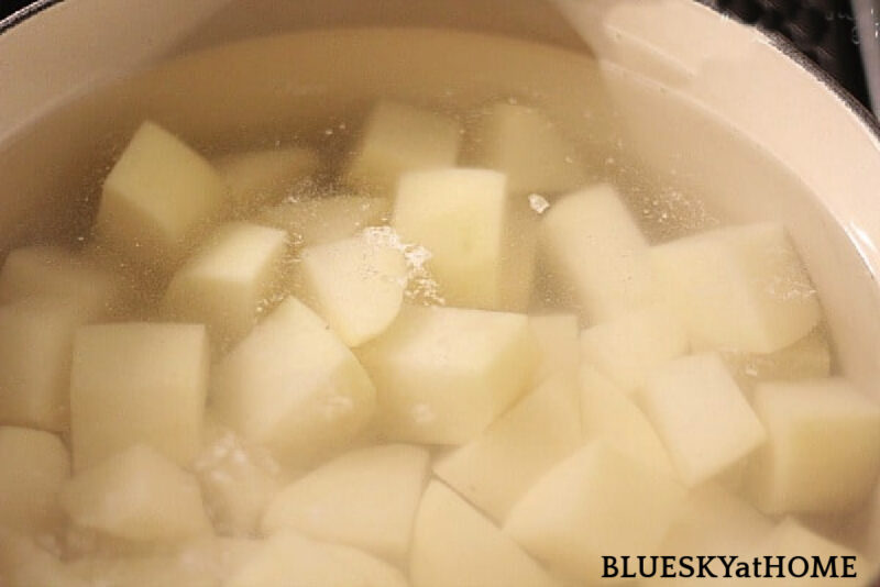 cooking mashed potatoes