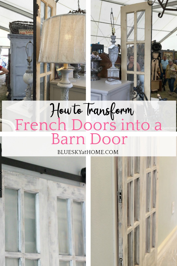 How to Transform French Doors into a Barn Door
