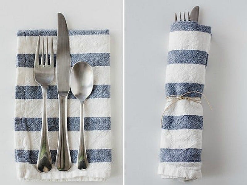 10 Fun, Easy Projects for Repurposing Dish Towels. What can you make with a dish towel? Pillows to curtains to gift wrap and art.