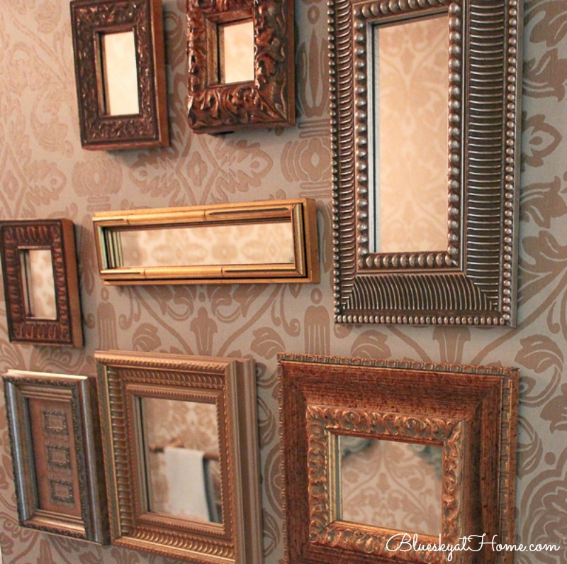 Decorate with Mirrors. Framed mirror collage.