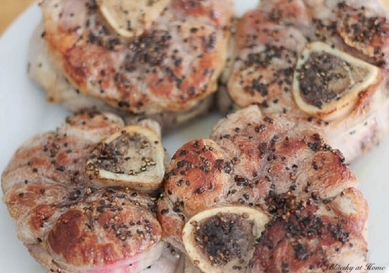 searing veal shanks