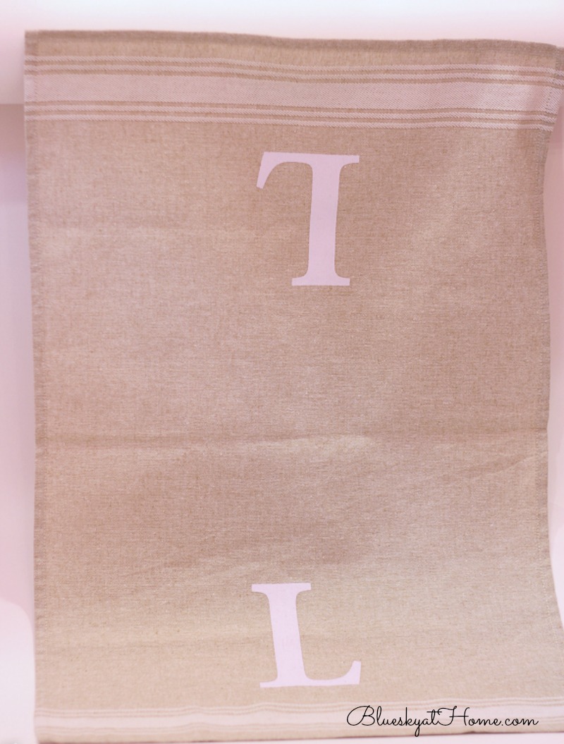 Monogram Pillow from a Dishtowel