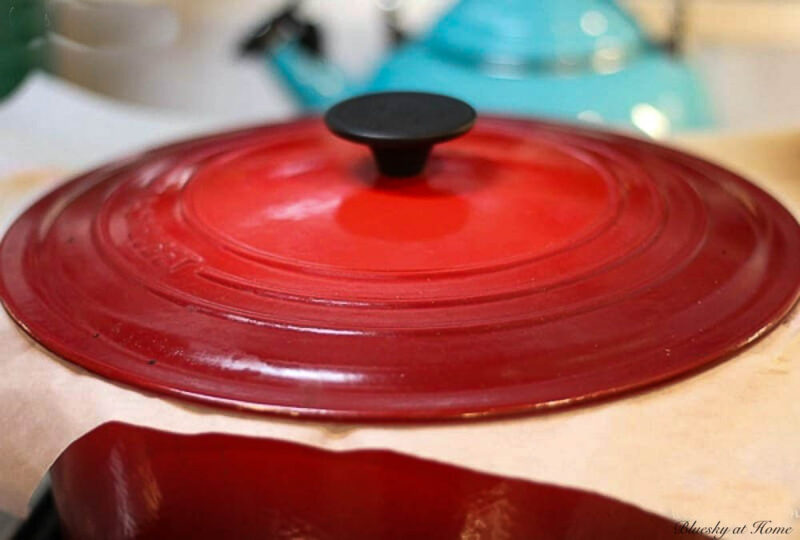 Le Creuset lid for osso buco