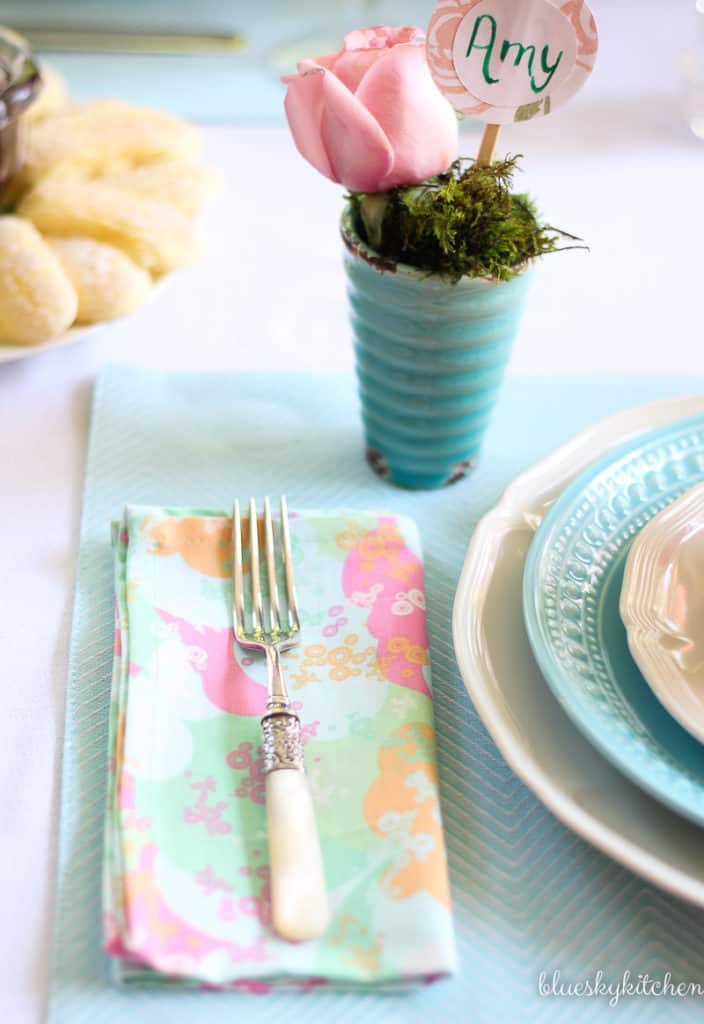 How to Create a Spring Tablescape with Bright Pastels. Using some of the happiest colors as the inspiration for a springtime table.