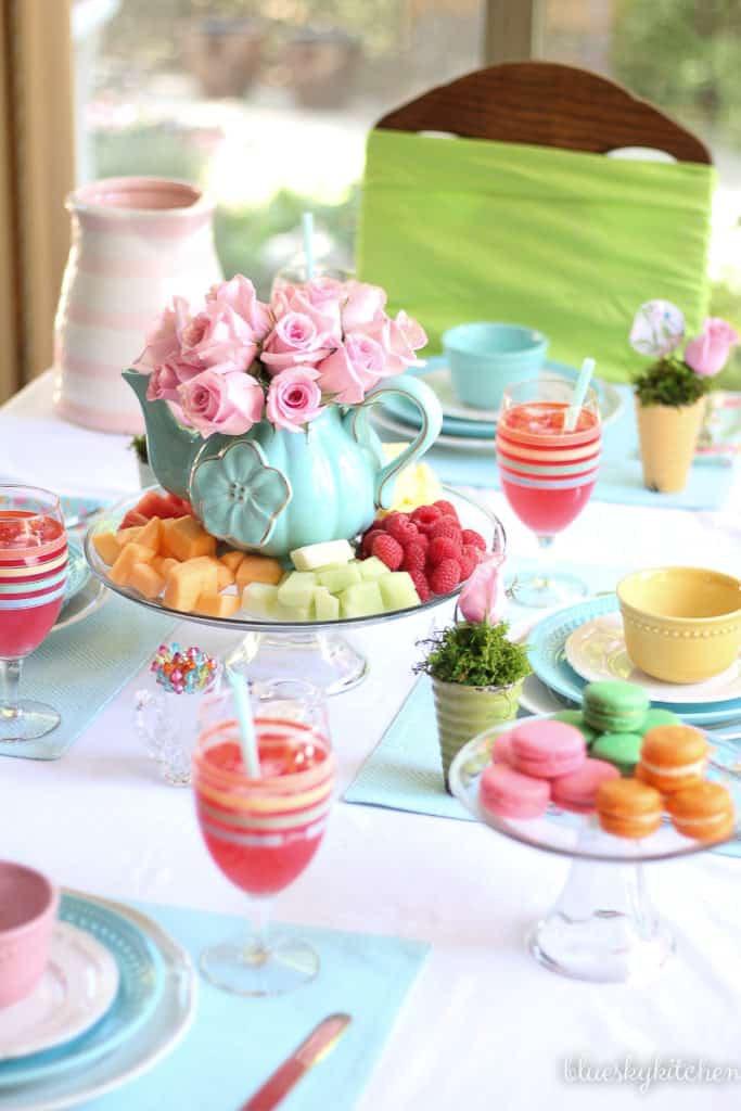 How to Create a Spring Tablescape with Bright Pastels. Using some of the happiest colors as the inspiration for a springtime table.