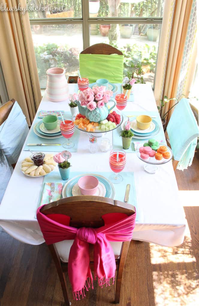 How to Create a Spring Tablescape with Bright Pastels. Using some of the happiest colors as the inspiration for a springtime table.