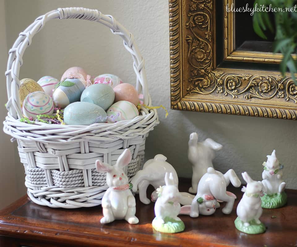 Cute Ideas for Decorating Your Home for Easter. Bunnies and flowers take center stage in our home Easter decor. Here are some ideas to try for your home.