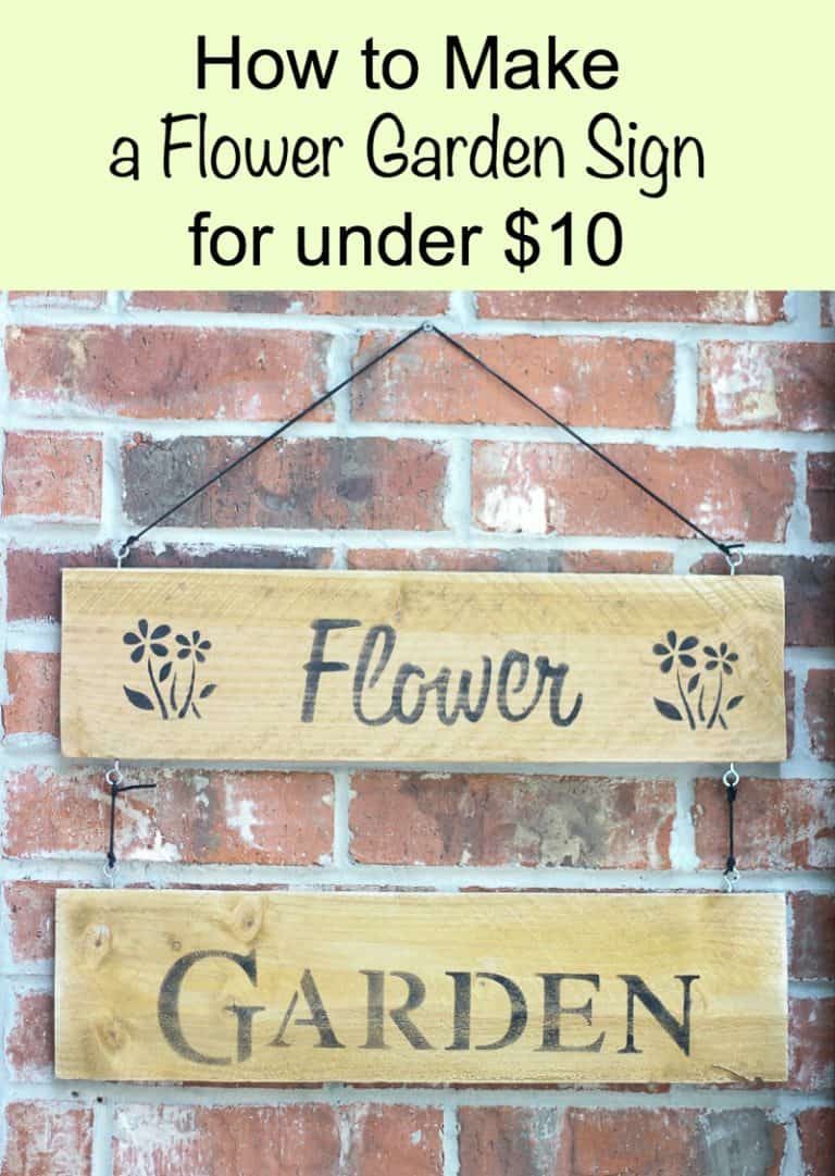 How to Make a Flower Garden Sign for under $10