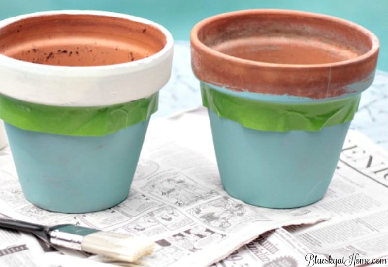 Painting Terra Cotta Pots and Planting Pretty Flowers Go Together