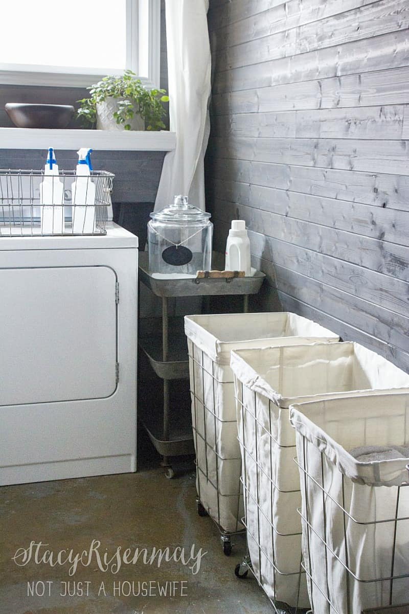 laundry room wood wall