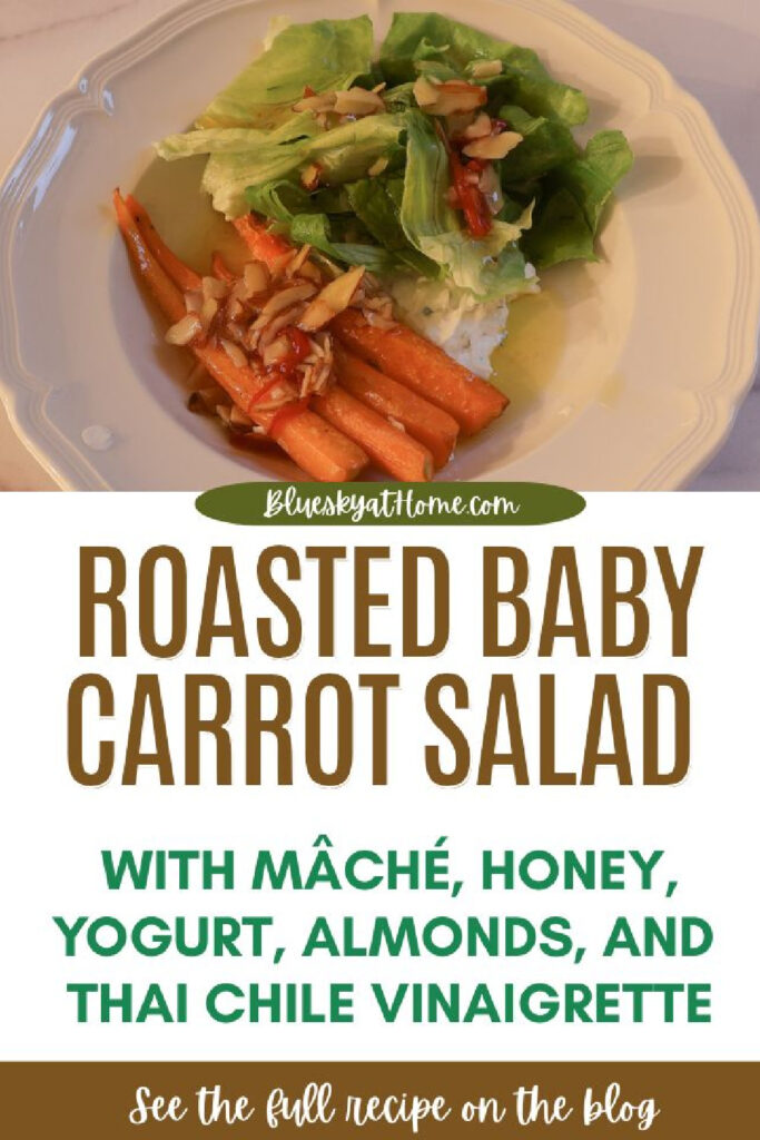 roasted baby carrot salad with mache, and Thai chile vinaigrette salad graphic