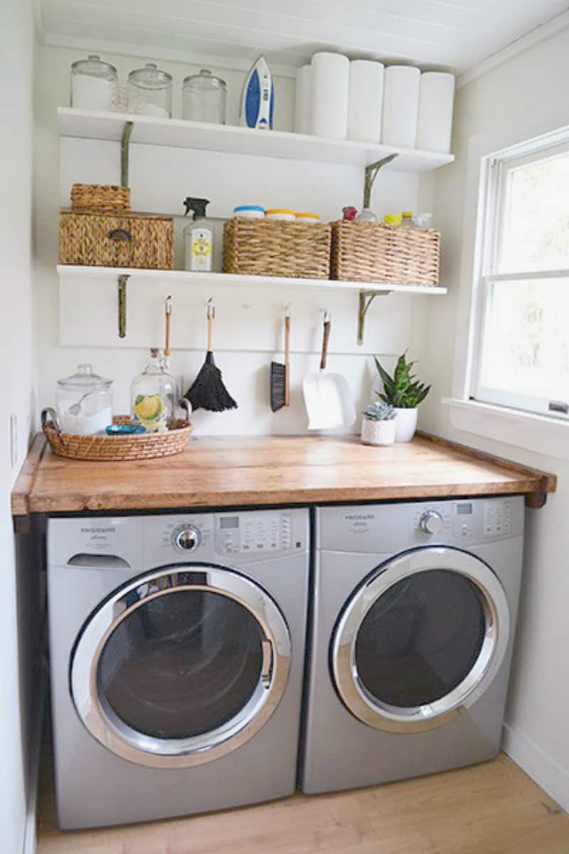 DIY Laundry Room Shelves And Storage Ideas For A Small Space - Angie's Roost