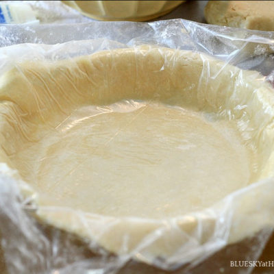 pie dough in pie plate