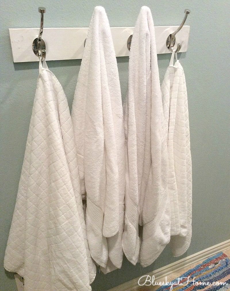 towel rack with hooks