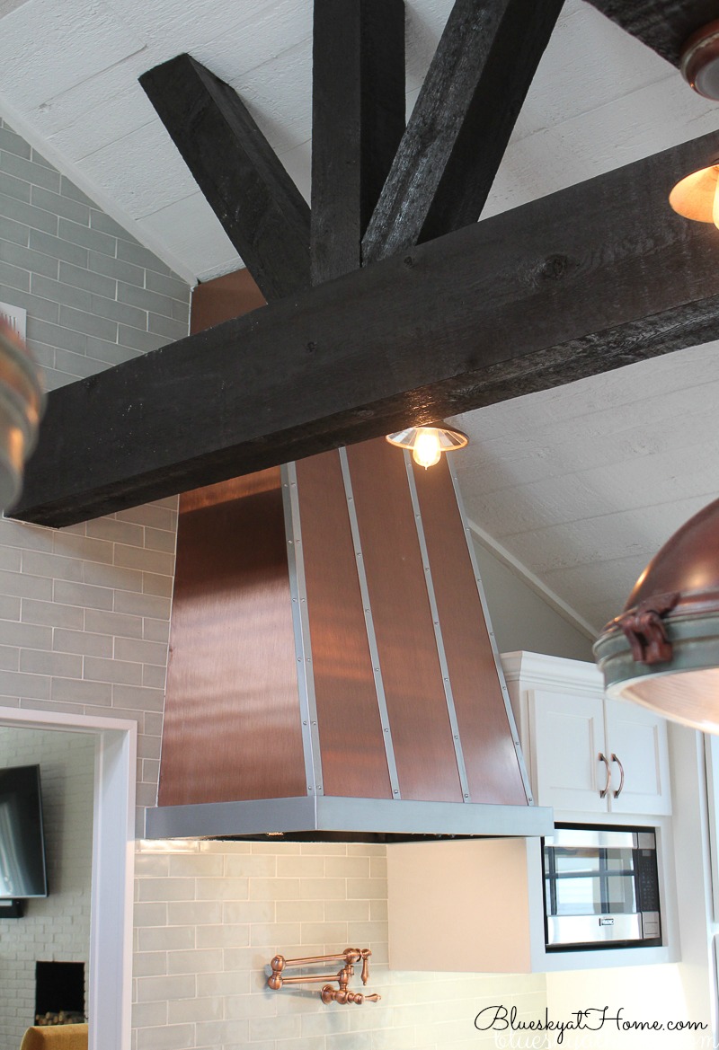 Modern Farmhouse Kitchen beams